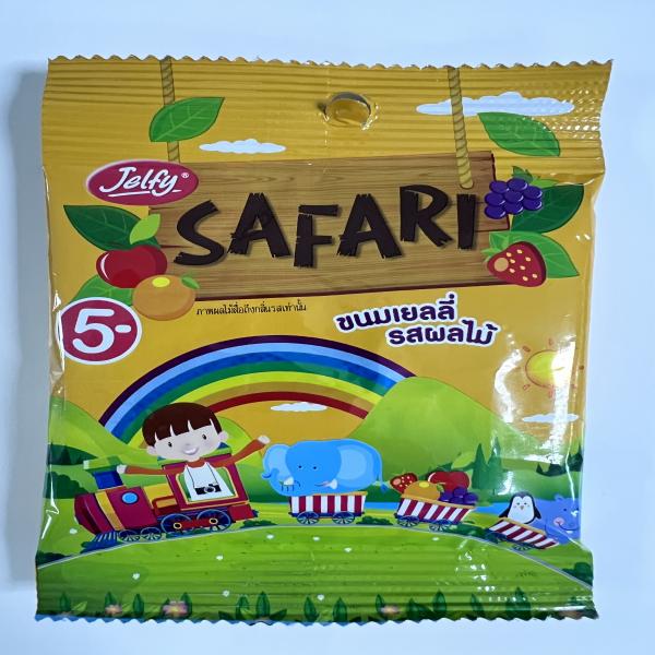 JELFY SAFARI (Strawberry, Orange, Grape and Apple flavored Gelatin Gummy with 10% Pineapple Juice)
