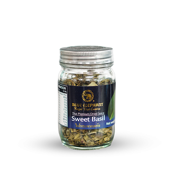 ใบโหระพาอบแห้ง (Glass Jar)
