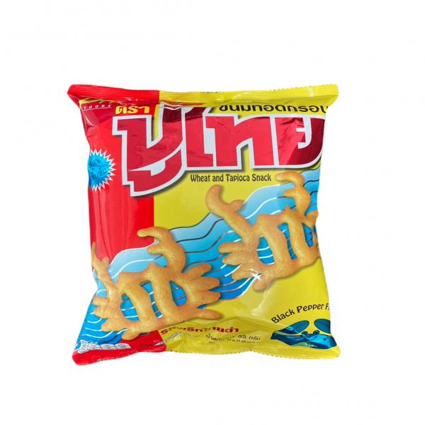 ขนมทอดกรอบตราปูไทยรสพริกไทยดำ