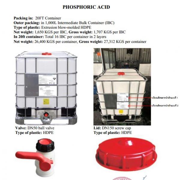 PHOSPHORIC ACID (FOOD ADDITIVE)-DUC GIANG LAO CAI CHEMICALS LIMITED COMPANY
