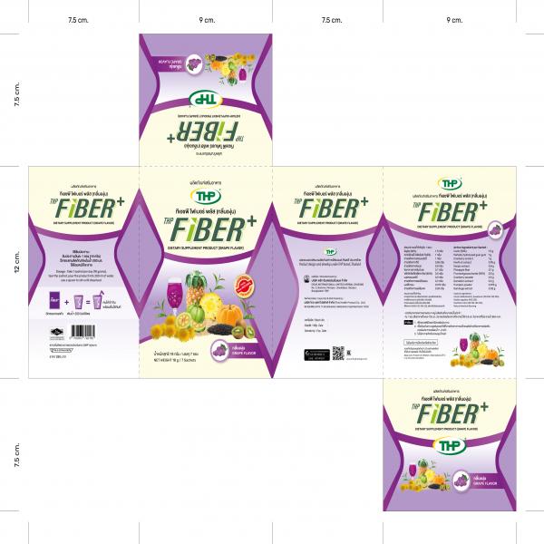THP Fiber plus dietary supplement product (Grape flavor)