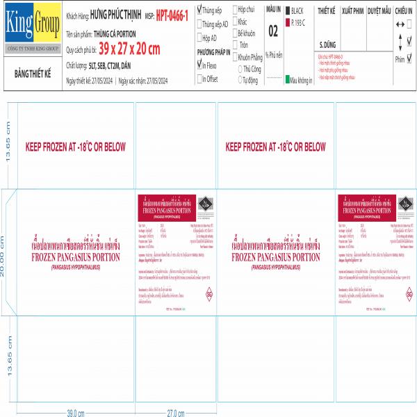 Frozen Pangasius Portion ( Pangasius Hypophthalmus )
