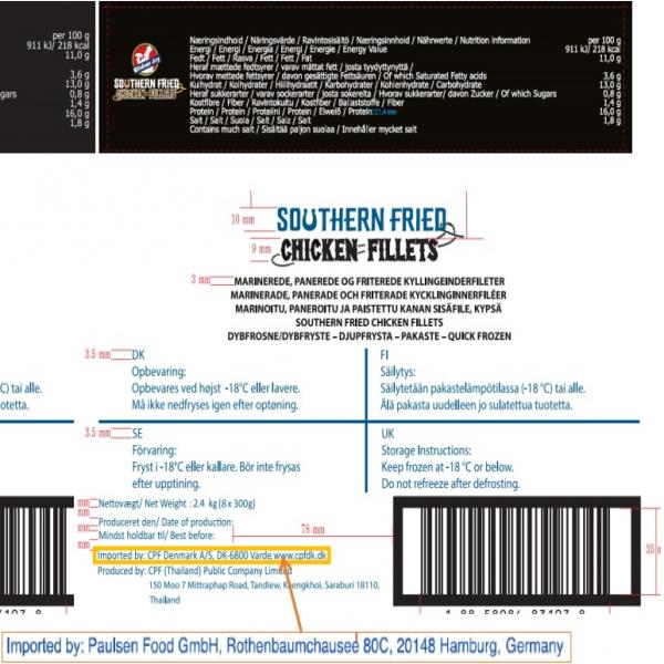 CHICKEN FILLETS SOUTHERN FRIED