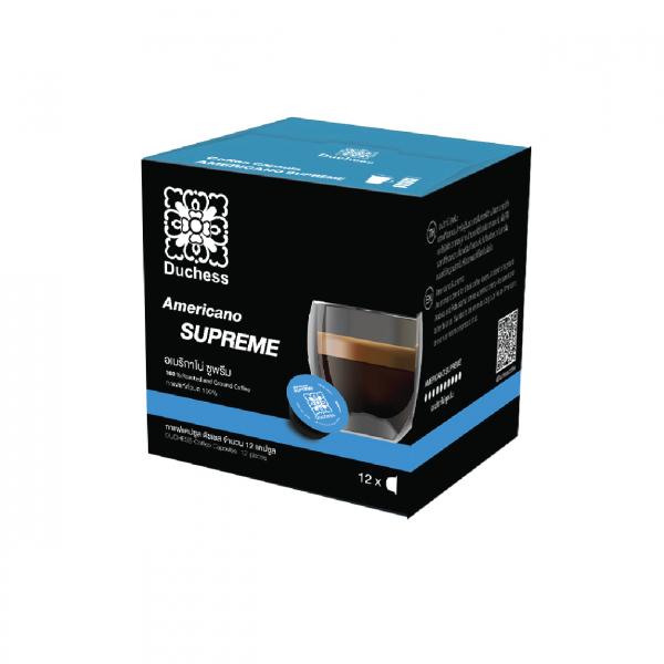 Americano Supreme , 100% Roasted and Ground Coffee in Capsule, Duchess Brand