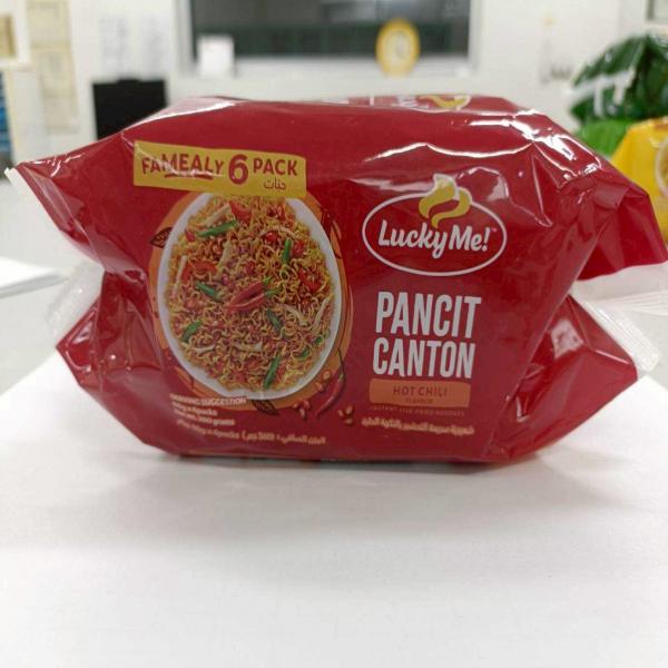 Lucky Me! PANCIT CANTON FRIED NOODLES HOT CHILLI FLAVOUR