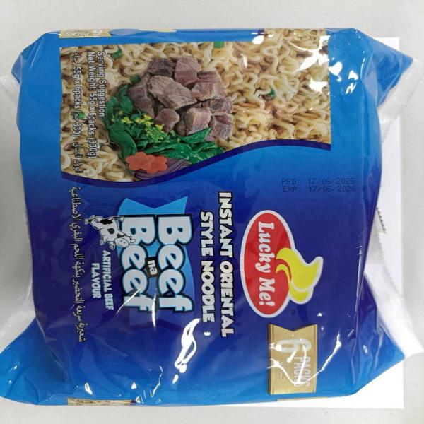 Lucky Me! INSTANT ORIENTAL STYLE NOODLE Beef na Beef ARTIFICIAL BEEF FLAVOUR