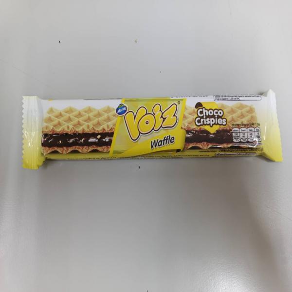 Voiz Waffle with Chocolate-Flavoured Cream and Rice Crispies