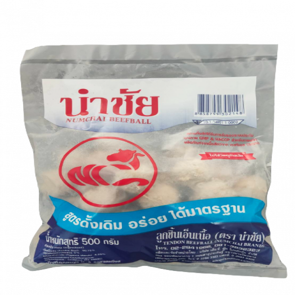 TENDON BEEFBALL (NUMCHAI BRAND) (Large size, Net weight 500 g.)