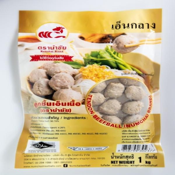 TENDON BEEFBALL (NUMCHAI BRAND) (Medium size , Net weight 1 kg.)
