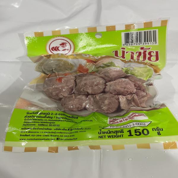 TENDON BEEFBALL (NUMCHAI BRAND) (Large size , Net weight 150 g.)