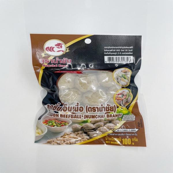 TENDON BEEFBALL (NUMCHAI BRAND) (Medium size , Net weight 100 g.)