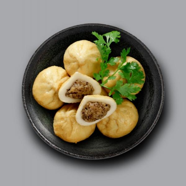 FISH TOFU STUFFED WITH MUSHROOM / FISH BUN STUFFED WITH MUSHROOM