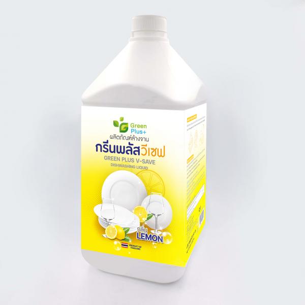 GREEN PLUS V-SAVE DISHWASHING LIQUID LEMON