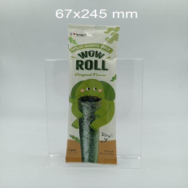 KOKIRI WOW ROLL BRAND GRILLED SEAWEED ROLL SNACK ORIGINAL FLAVOR