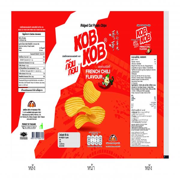 มันฝรั่งทอดกรอบแผ่นหยัก  รสเฟรนช์ชิลลี่ (ตรา ก๊อบ กอบ)