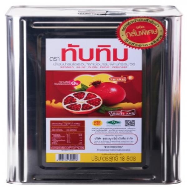 น้ำมันปาล์มโอเลอีนจากเนื้อปาล์มผ่านกรรมวิธี ปี๊บ 18 ลิตร