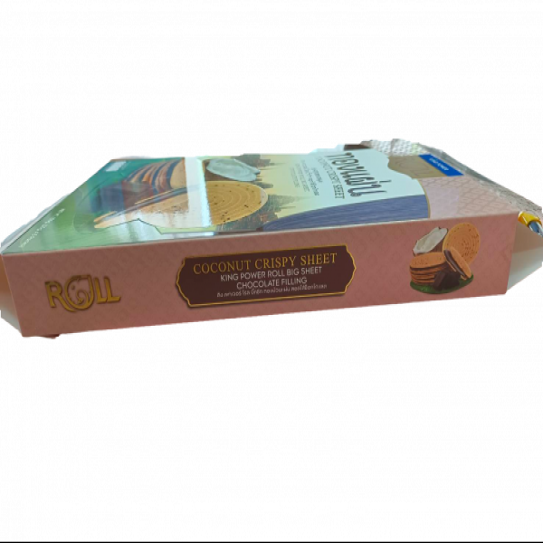 COCONUT CRISPY SHEET KING POWER ROLL BIG SHEET CHOCOLATE  FILLING