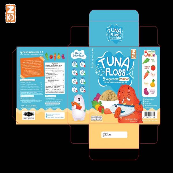 ทูน่าหยองผสมผงผัก 5 สี