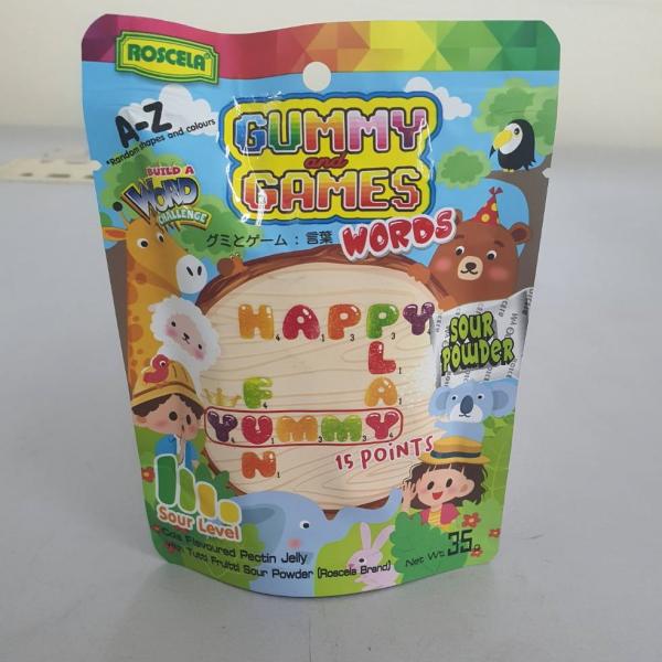 COLA FLAVOURED PECTIN JELLY WITH TUTTI FRUITTI SOUR POWDER