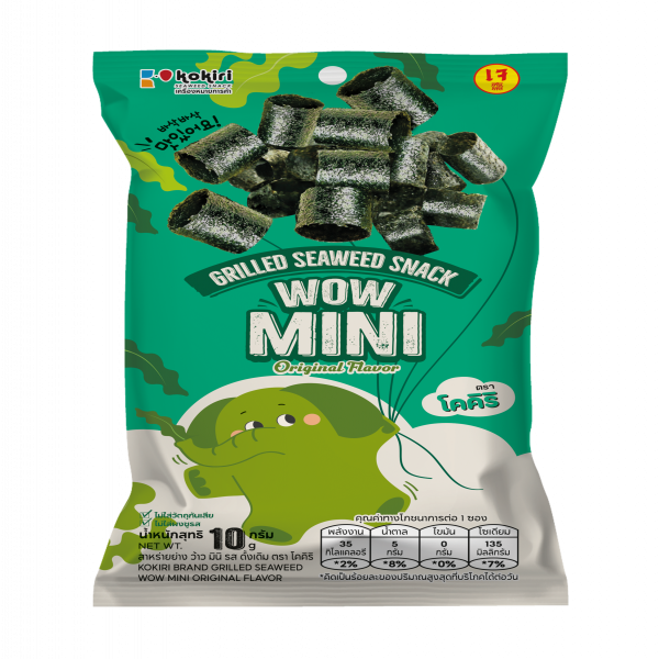 KOKIRI BRAND GRILLED SEAWEED WOW MINI ORIGINAL FLAVOR