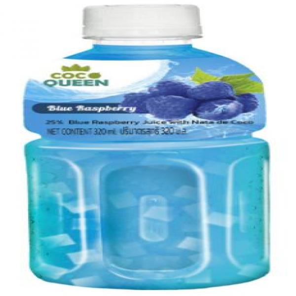 น้ำบลูราสเบอร์รี่ 25% ผสมวุ้นมะพร้าว