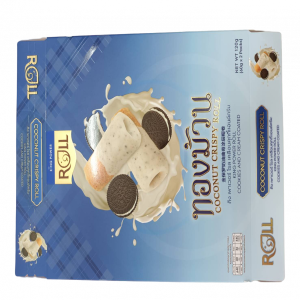 COCONUT CRISPY ROLL KING POWER ROLL COOKIES AND CREAM COATED