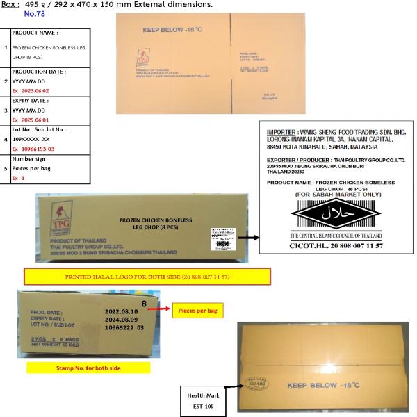 FROZEN CHICKEN BONELESS LEG CHOP