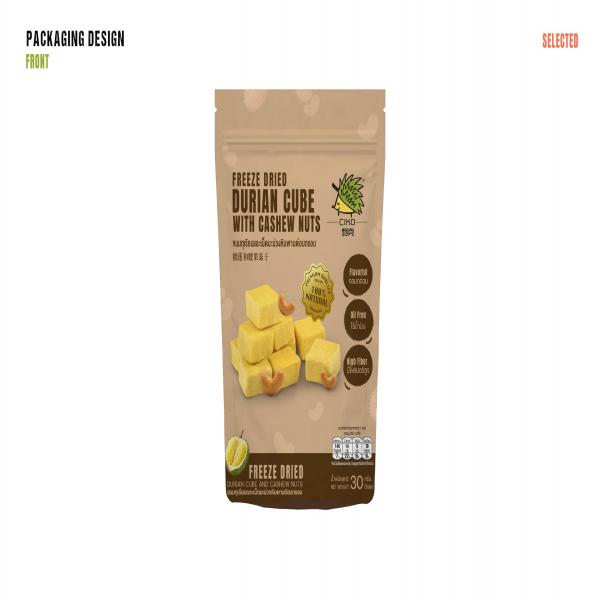 FREEZE DRIED DURIAN CUBE WITH CASHEW NUTS