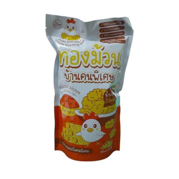 Crispy Coconut Roll with shredded Chicken Chilli Paste Flavor