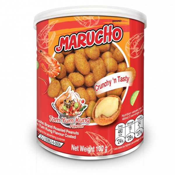 Marucho Brand  Roasted Peanuts Tom Yum Kung Flavour Coated - Eng Ver.