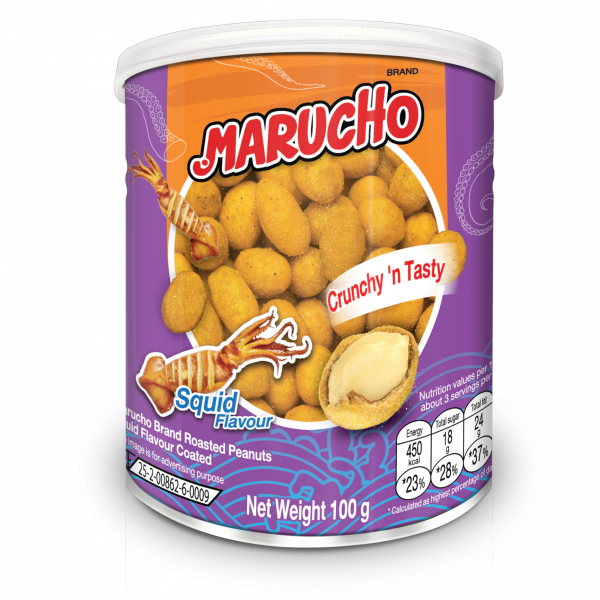 Marucho Brand Roasted Peanuts Squid Flavour Coated - Eng Ver.