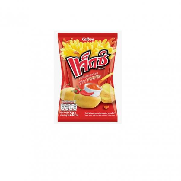 Potato French Fries Snack with Chilli Sauce