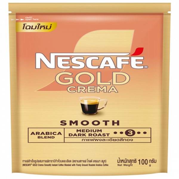NESCAFE® GOLD Crema Smooth) Instant Coffee Blended with Finely Ground Roasted  Arabica