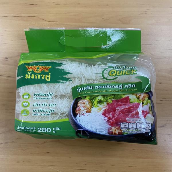 วุ้นเส้น ตรามังกรคู่ ควิก ขนาด 280 กรัม