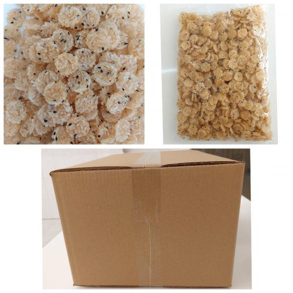 ข้าวแต๋นน้ำแตงโม แผ่นแห้งพอดีคำ ผสมงา