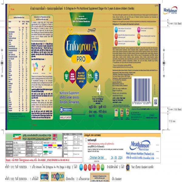 Enfagrow A+ Pro Nutritional Supplement Stage 4 for 3 years & above childern (Vanilla)