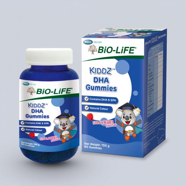 GUMMY JELLY PLUS OMEGA-3 + DHA & EPA BRAND BIOLIFE KIDDZ DHA GUMMIES