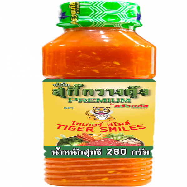 น้ำจิ้มสุกี้ สูตรกวางตุ้ง Premium ตรา ไทเกอร์ สไมล์