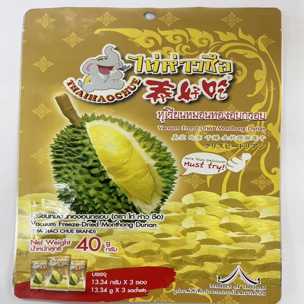 ทุเรียนหมอนทองอบกรอบ ขนาด 40 กรัม