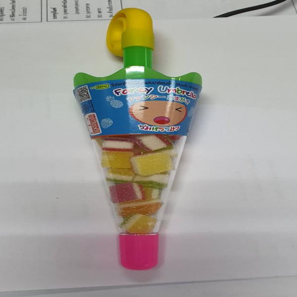 Fancy Umbrella-Fruit Flavoured gelatine jelly with marshmallow(Blue label)