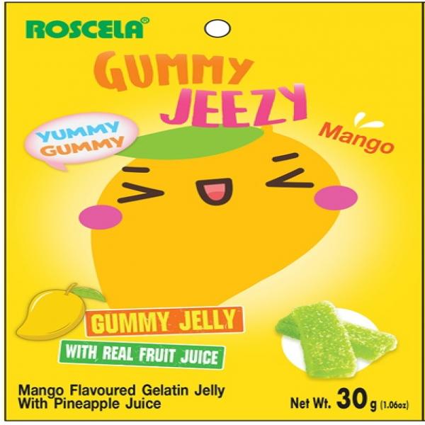 Mango Flavoured Gelatin Jelly With Pineapple Juice