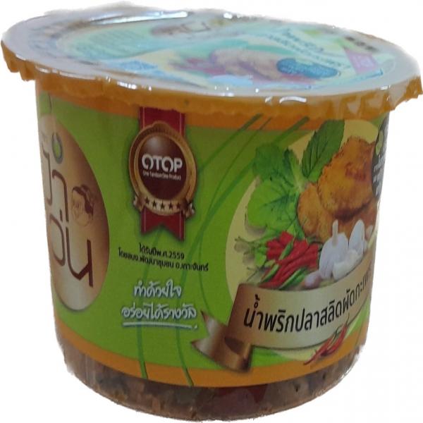 Fried Basil Gourami Fish Chili Paste Pa Waen Brand