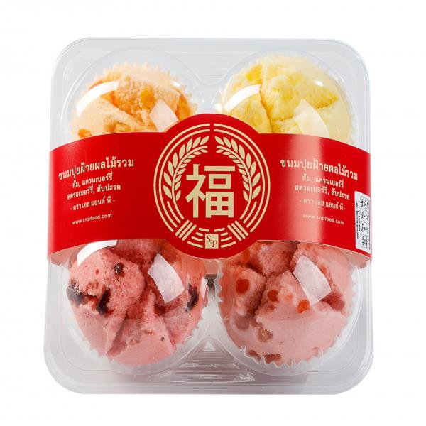 ขนมปุยฝ้ายผลไม้รวม ตรา S&P 170g (สายคาดสีแดง)