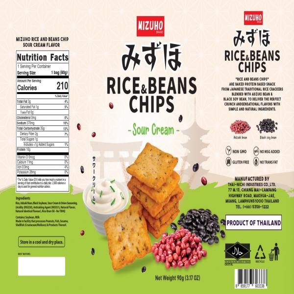 RICE AND BEAN CHIPS SOUR CREAM FLAVOR (MIZUHO BRAND)