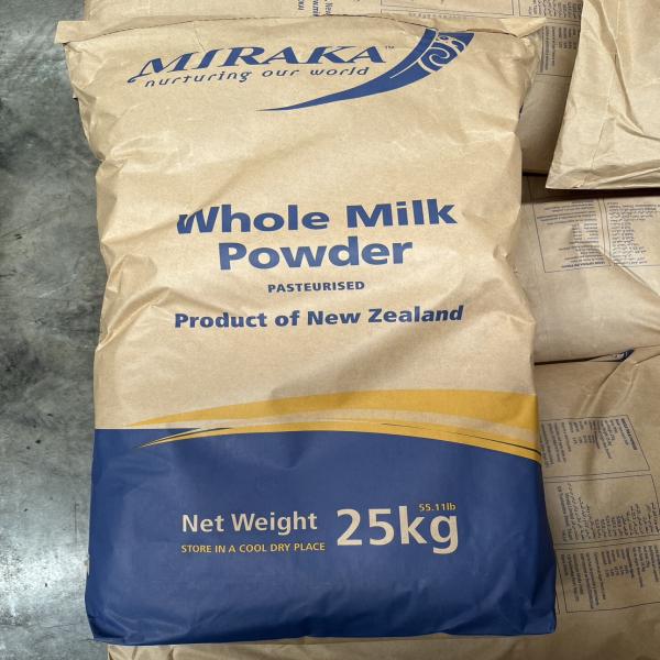 นมผงชนิดเต็มมันเนยWhole Milk Powder – Miraka Limited ,Mokai ,Atiamuri ,New Zealand