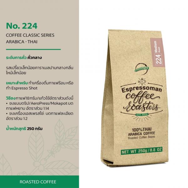 อาราบิก้า 224 (กาแฟแท้คั่ว) (ตรา เอสเพรสโซ่แมน)