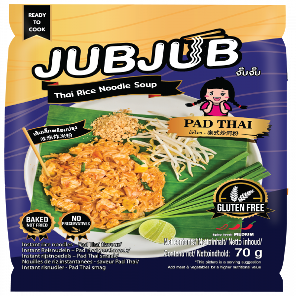 จั๊บจั๊บ เส้นเล็ก รสผัดไทย