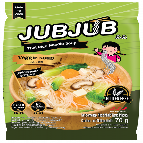JUB JUB INSTANT RICE STICK NOODLES - VEGETABLE FLAVOUR