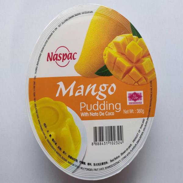 ขนมพุดดิ้ง ผสมวุ้นมะพร้าว กลิ่นมะม่วง