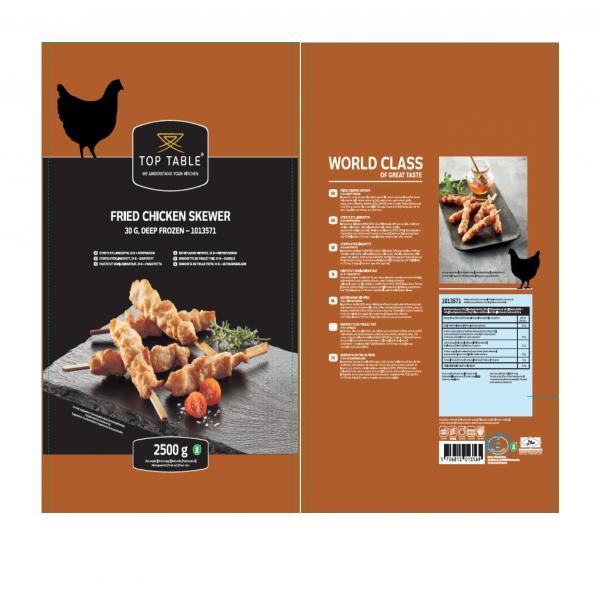 K000001653 : FRIED CHICKEN SKEWER 30 G, DEEP FROZEN